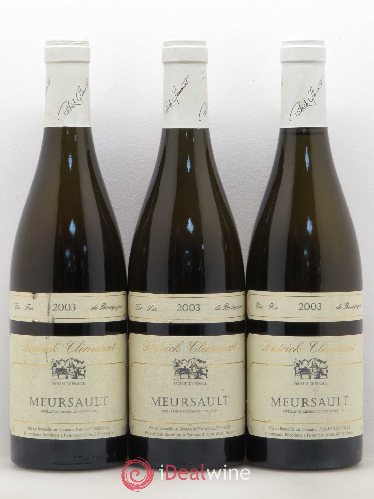 Meursault Patrick Clemencet 2003 - Posten von 3 Flaschen - 0