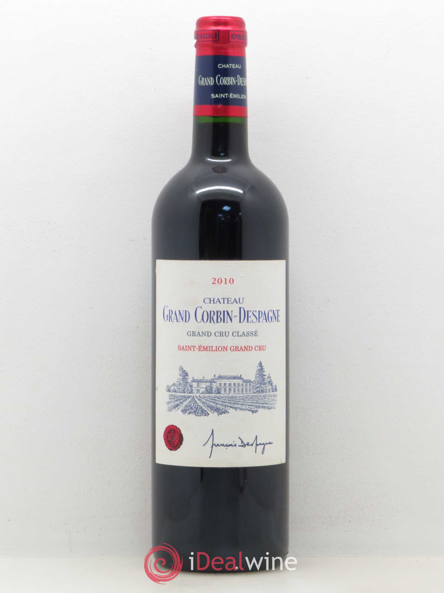 Château Grand Corbin Despagne Grand Cru Classé 2010 - Lot de 1 bouteille - 0