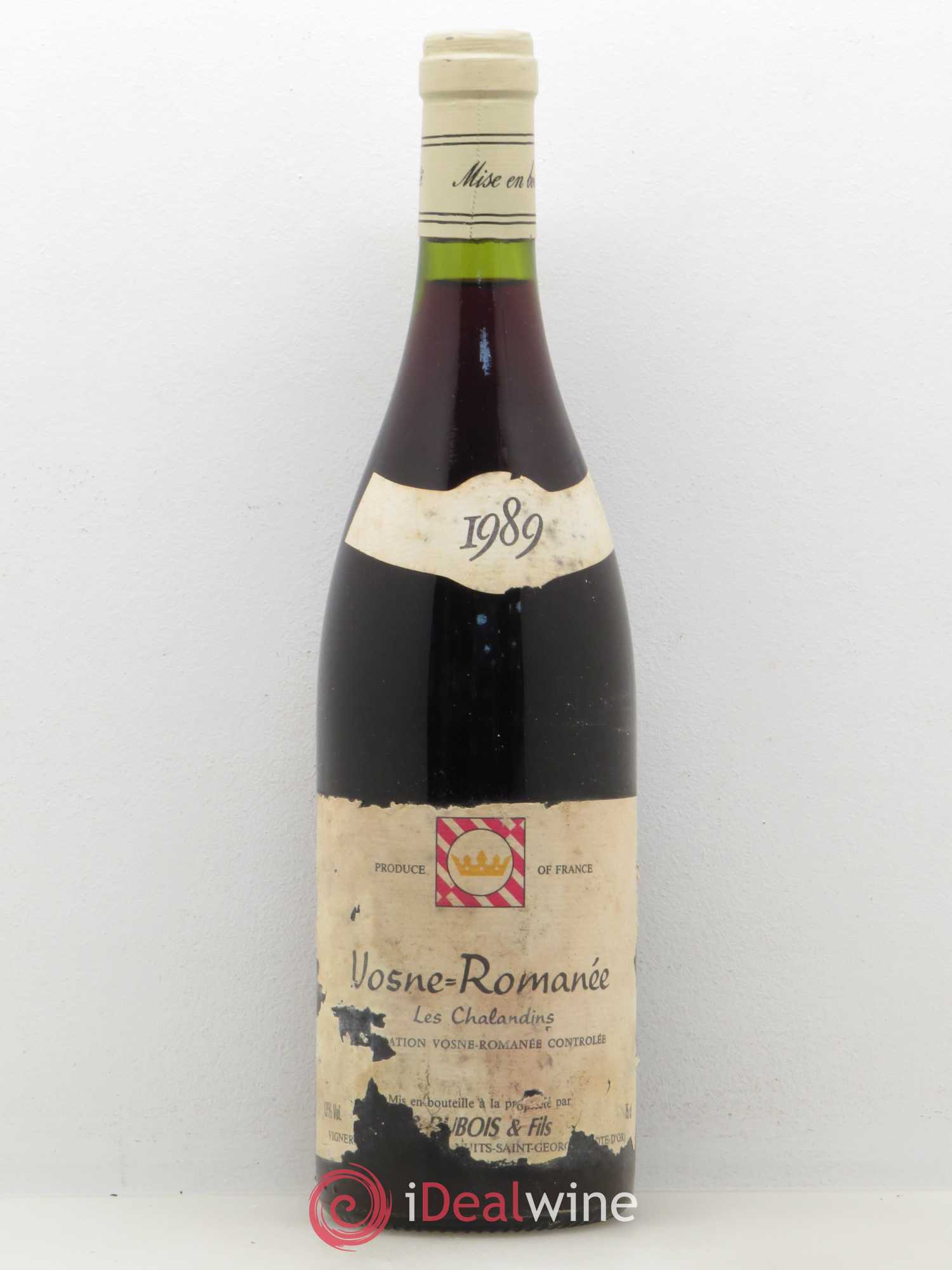 Vosne-Romanée Les Chalandins Domaine Dubois 1989 - Posten von 1 Flasche - 0