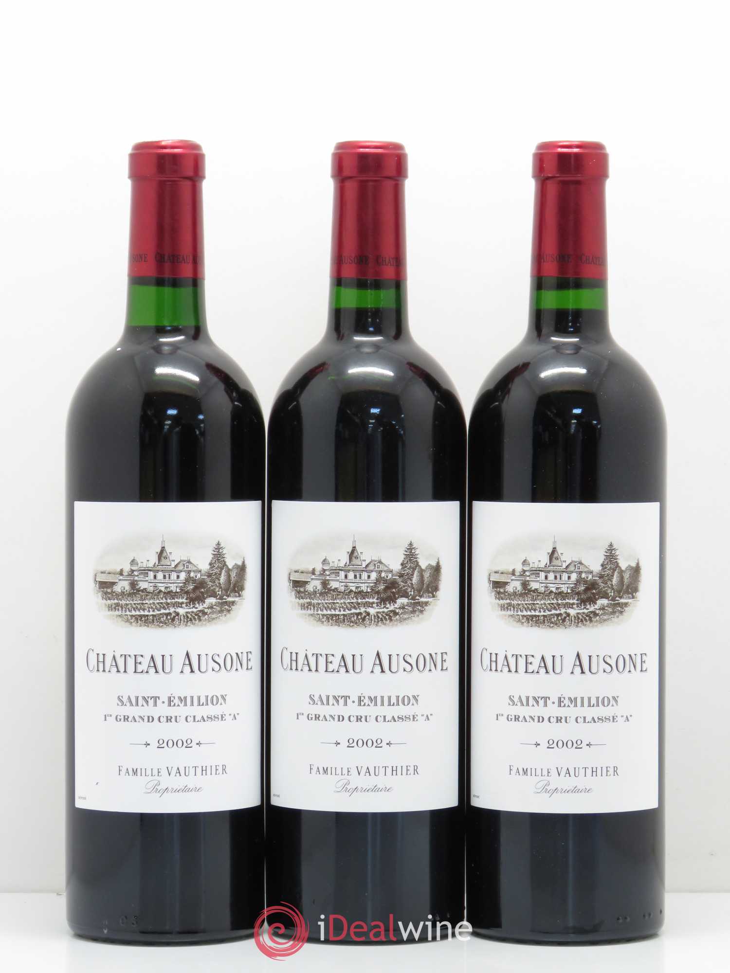 Château Ausone 1er Grand Cru Classé A 2002 - Lot de 3 bouteilles - 0