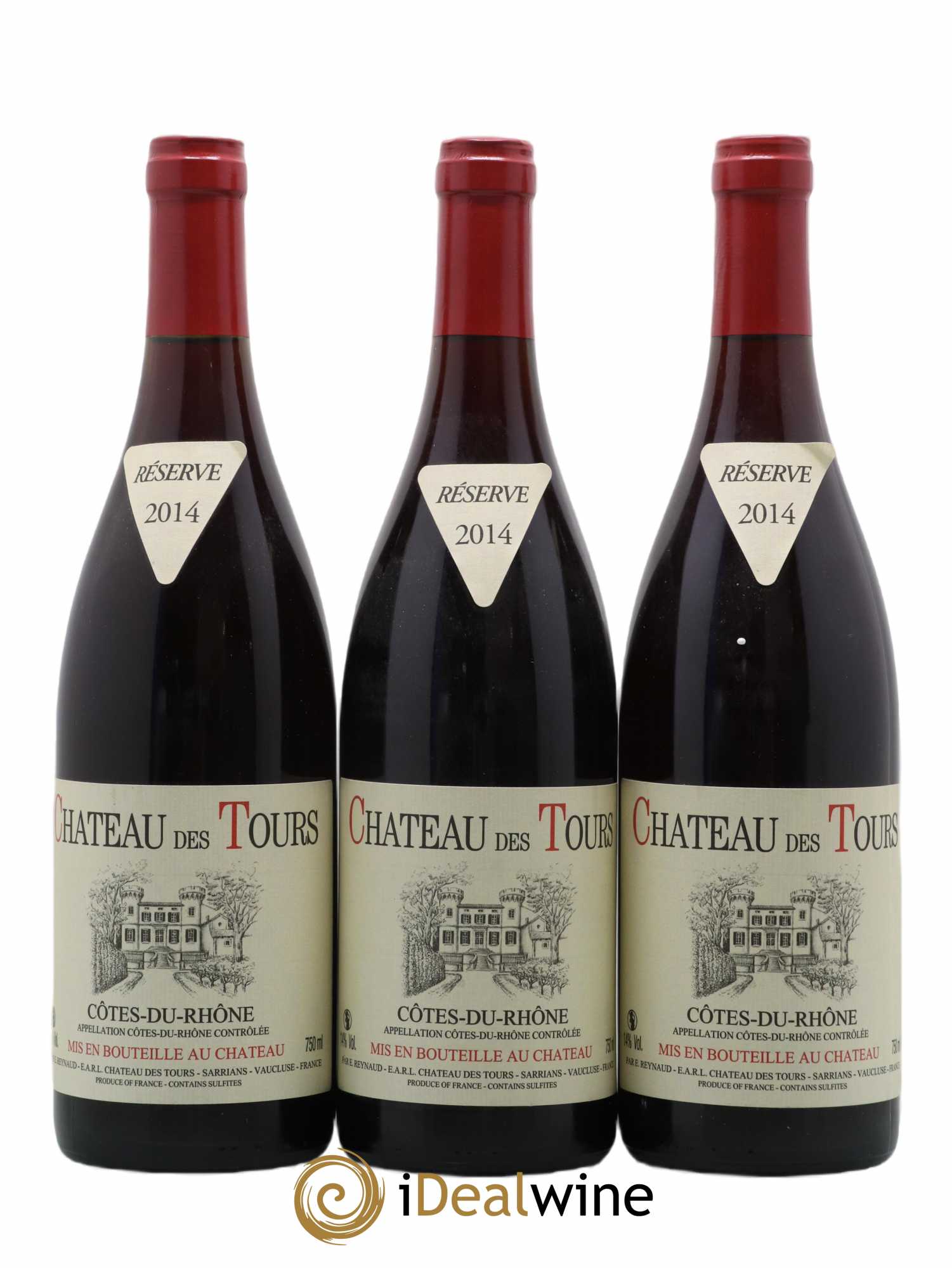 Vacqueyras Château des Tours Emmanuel Reynaud 2011 - Lot de 3 bouteilles - 0