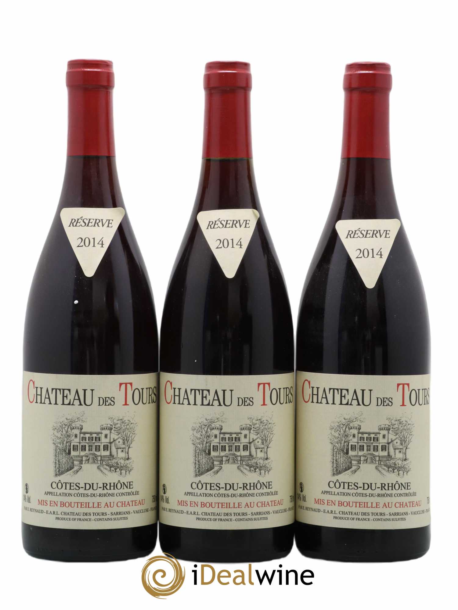 Côtes-du-Rhône Château des Tours Emmanuel Reynaud 2014 - Lot de 3 bouteilles - 0