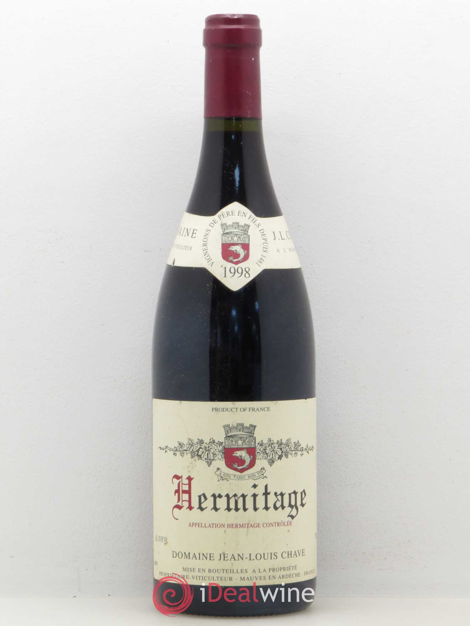 Hermitage Jean-Louis Chave 1998 - Lot de 1 bouteille - 0