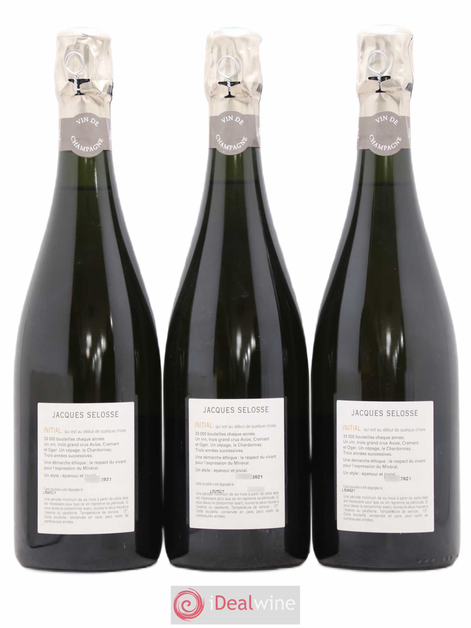 Initial Brut Jacques Selosse - Lot de 3 bouteilles - 1