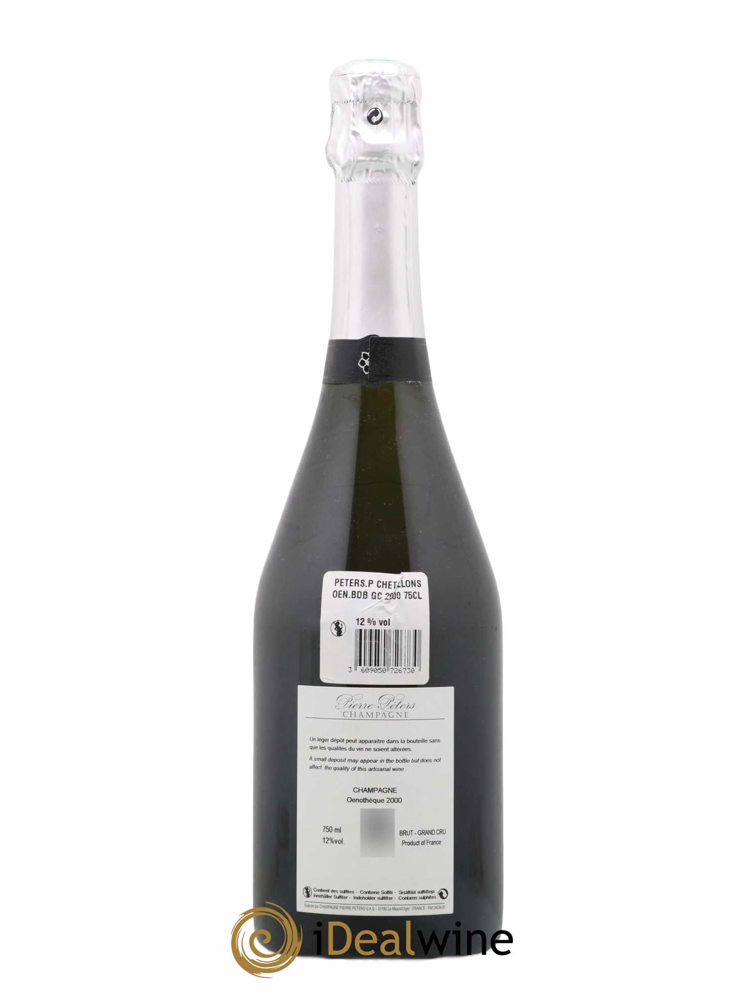 Champagne Les Chétillons Oenothèque Grand cru blanc de blancs Pierre Peters 2000 - Lot of 1 bottle - 1