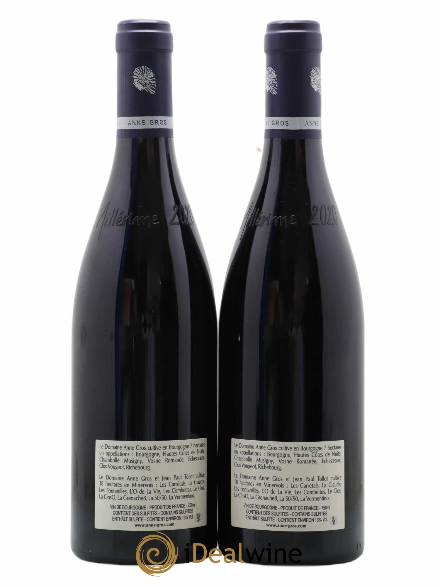 Richebourg Grand Cru Anne Gros 2020 - Lot de 2 bouteilles - 1