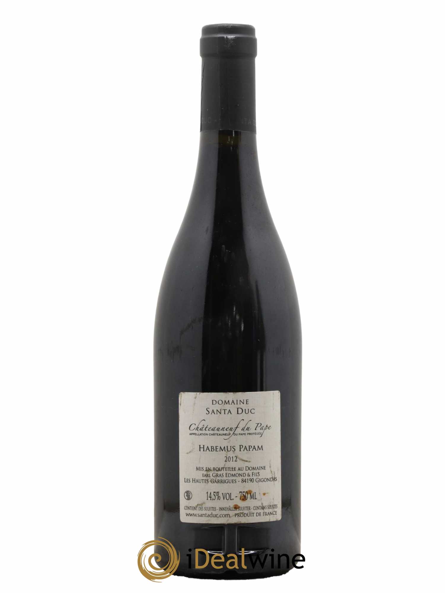 Châteauneuf-du-Pape Santa Duc (Domaine) Habemus Papam Famille Gras 2012 - Lot de 1 bouteille - 1