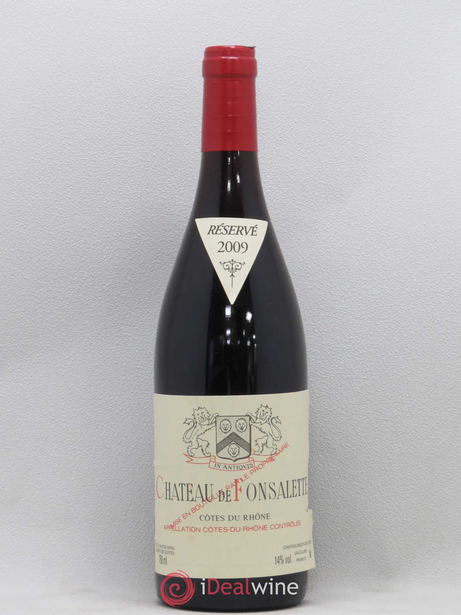 Côtes-du-Rhône Château de Fonsalette Emmanuel Reynaud 2009 - Lot de 1 bouteille - 0