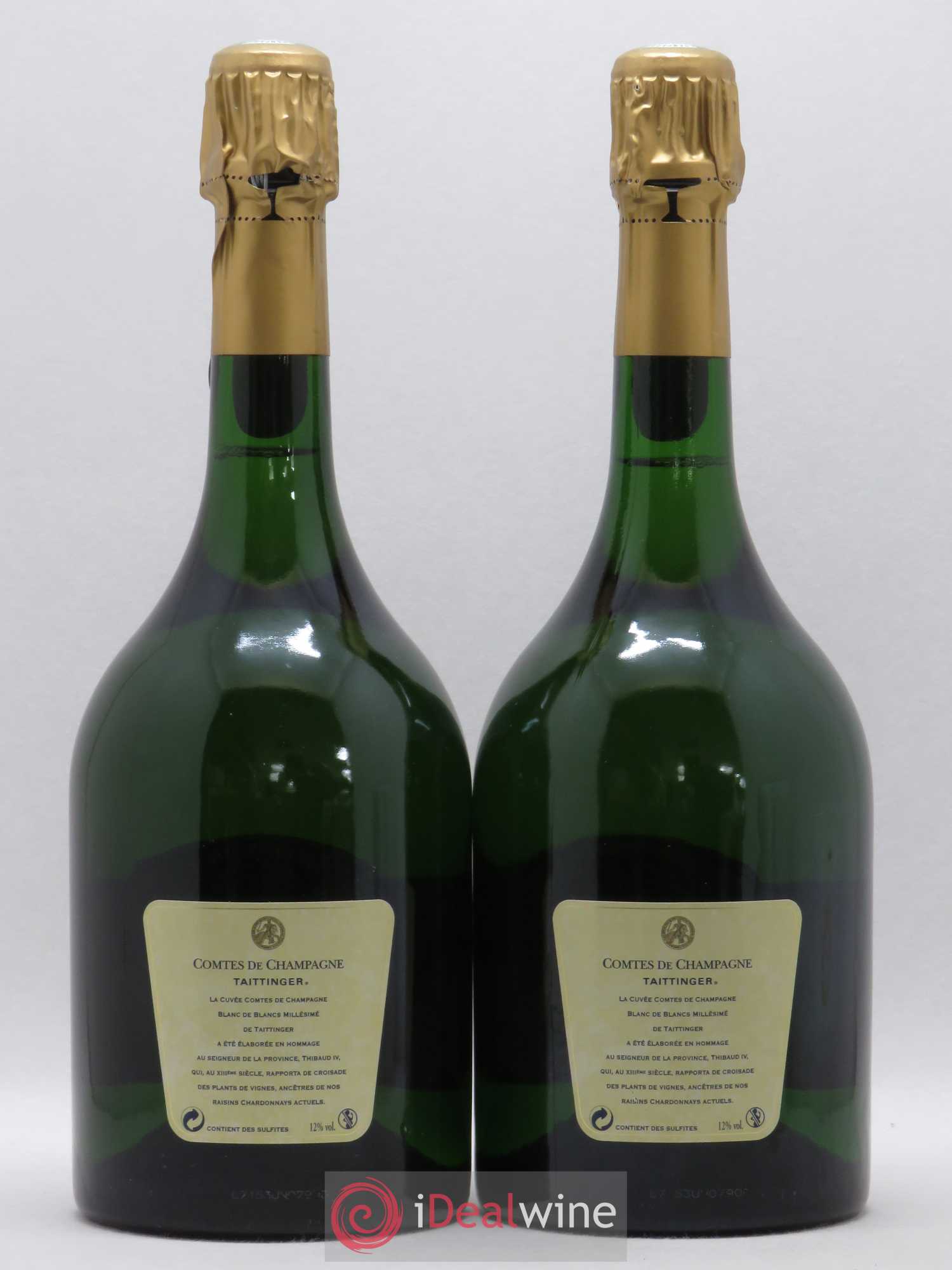Comtes de Champagne Taittinger 1998 - Lot de 2 bouteilles - 1