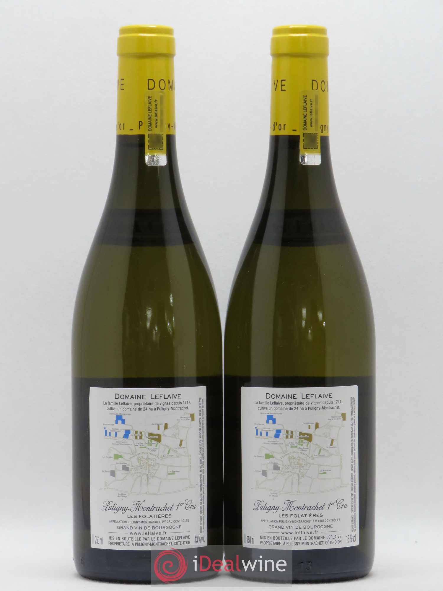 Puligny-Montrachet 1er Cru Les Folatières Leflaive (Domaine) 2018 - Lot de 2 bouteilles - 1