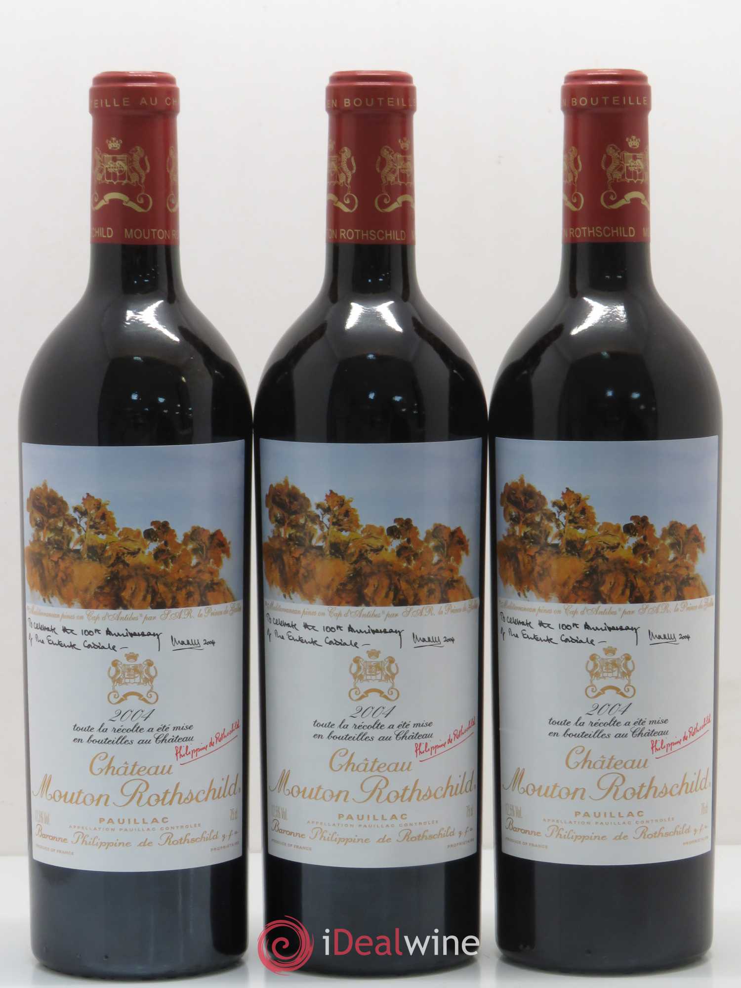Château Mouton Rothschild 1er Grand Cru Classé 2004 - Lot de 12 bouteilles - 1