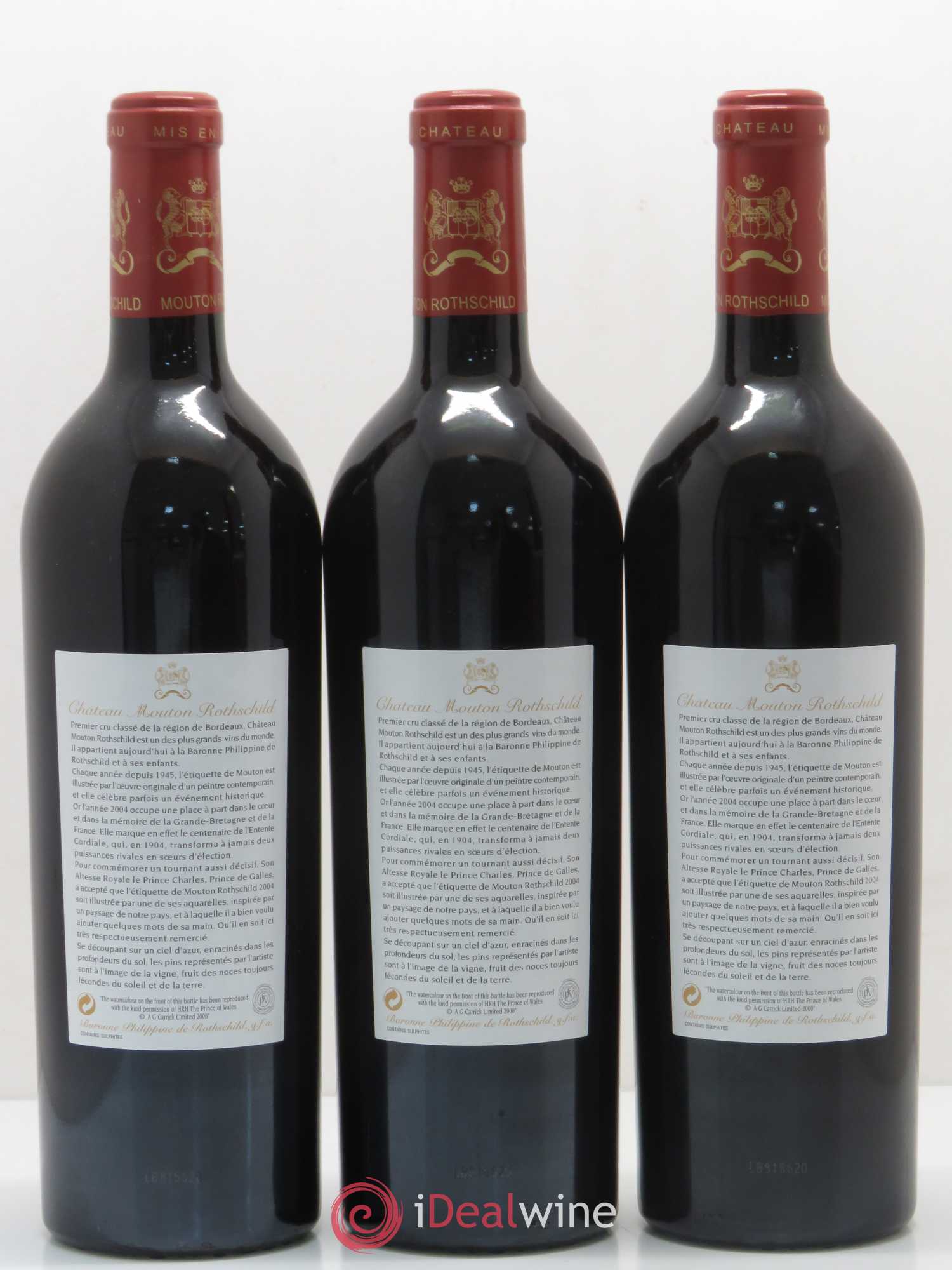 Château Mouton Rothschild 1er Grand Cru Classé 2004 - Lot de 12 bouteilles - 2