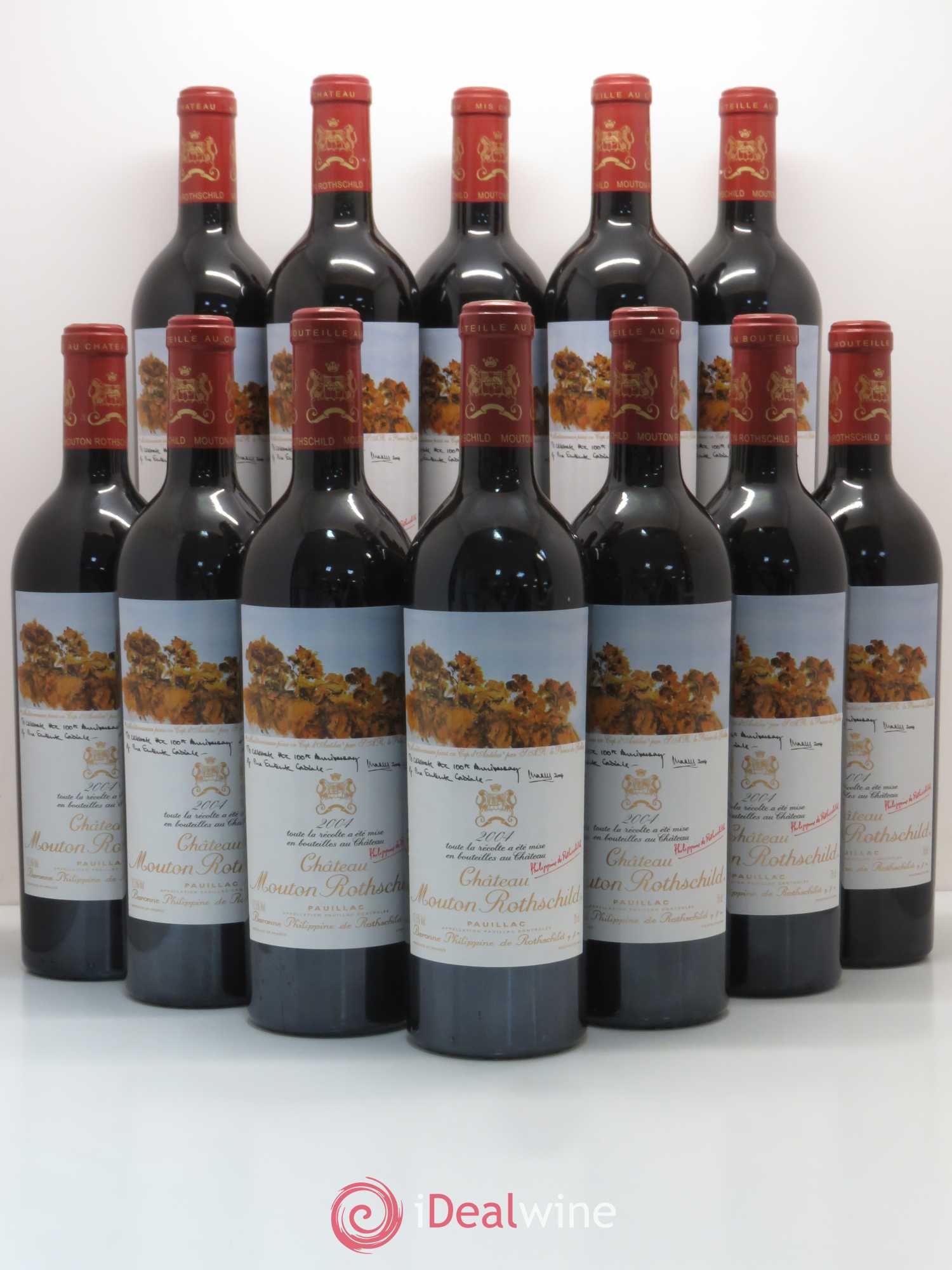 Château Mouton Rothschild 1er Grand Cru Classé 2004 - Lot de 12 bouteilles - 0