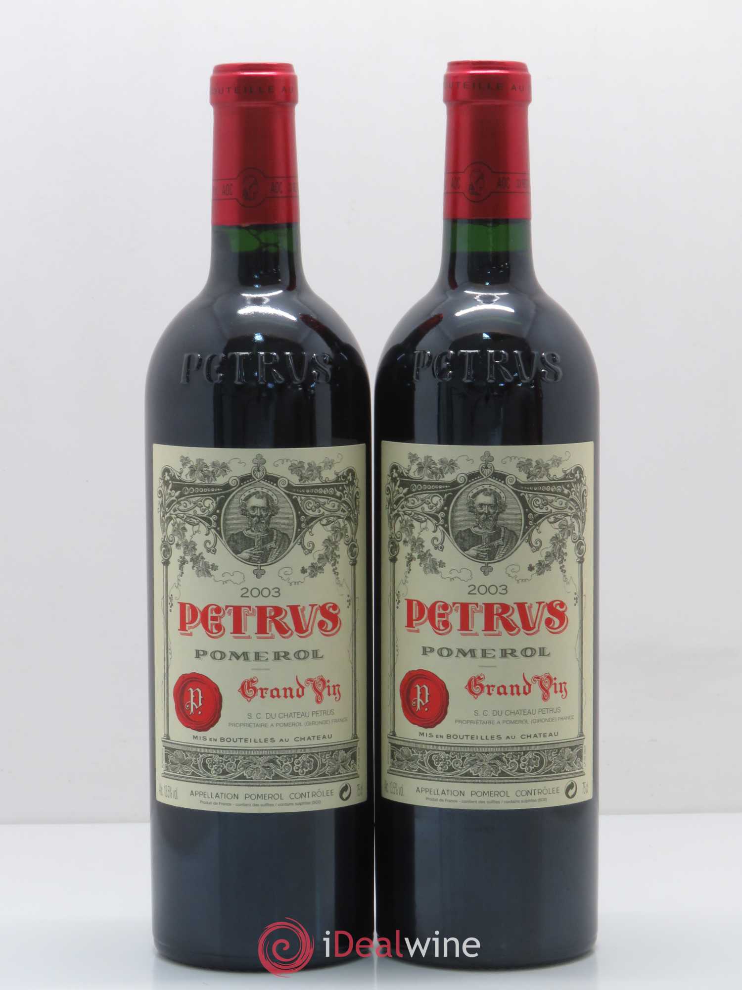 Petrus 2003 - Lot de 2 bouteilles - 0