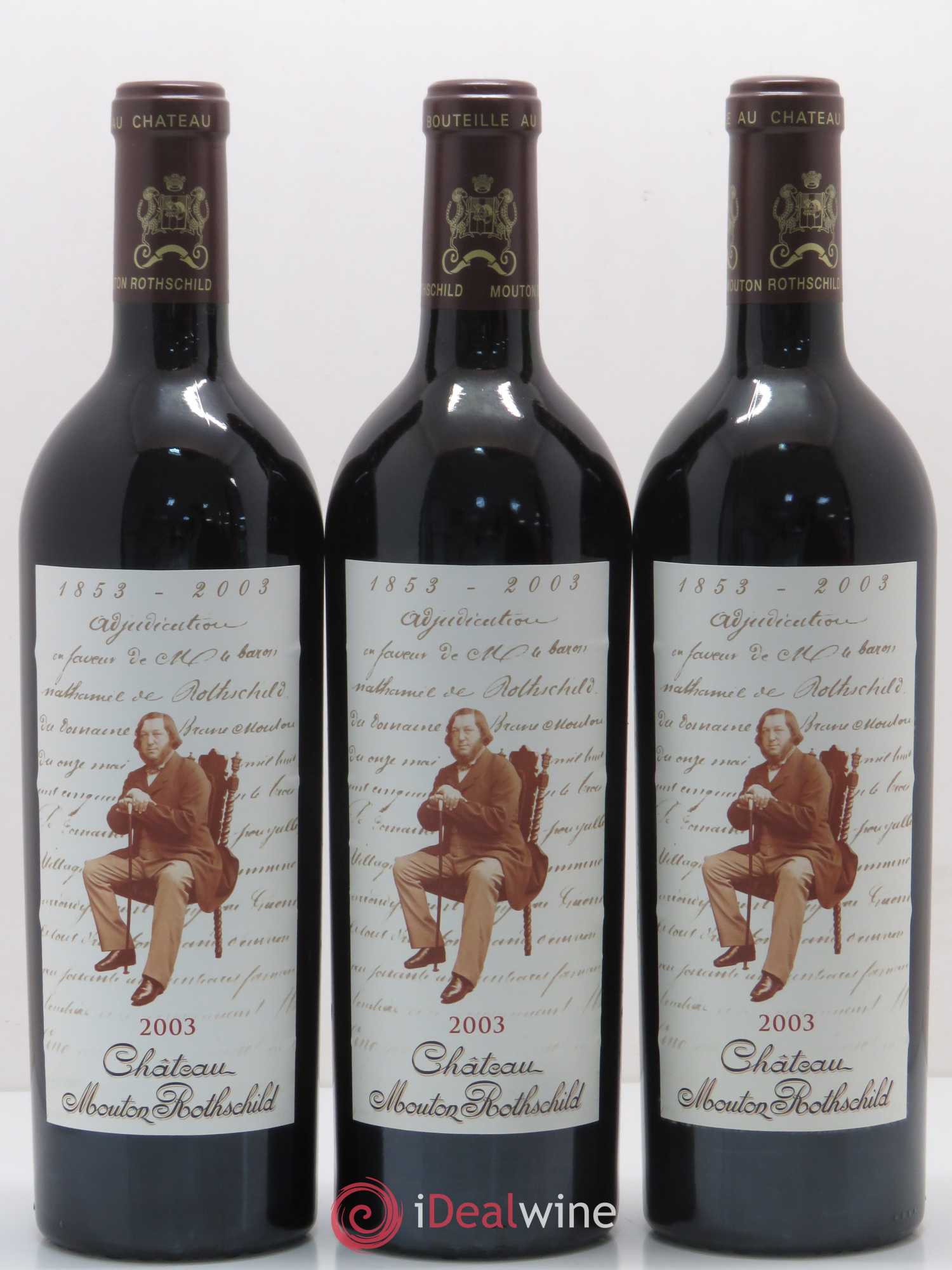 Château Mouton Rothschild 1er Grand Cru Classé 2003 - Lot de 12 bouteilles - 1