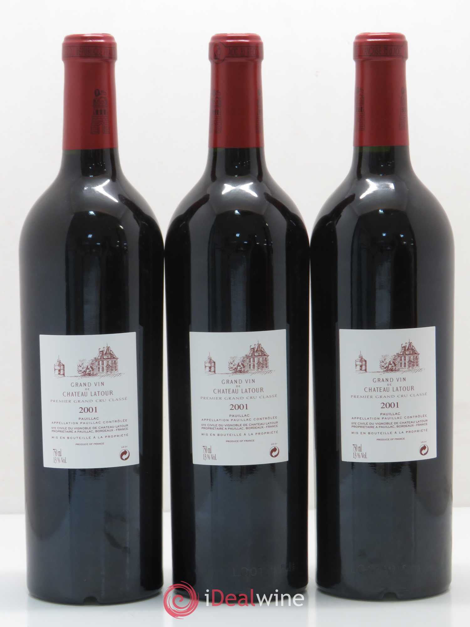 Château Latour 1er Grand Cru Classé 2001 - Lot de 12 bouteilles - 6