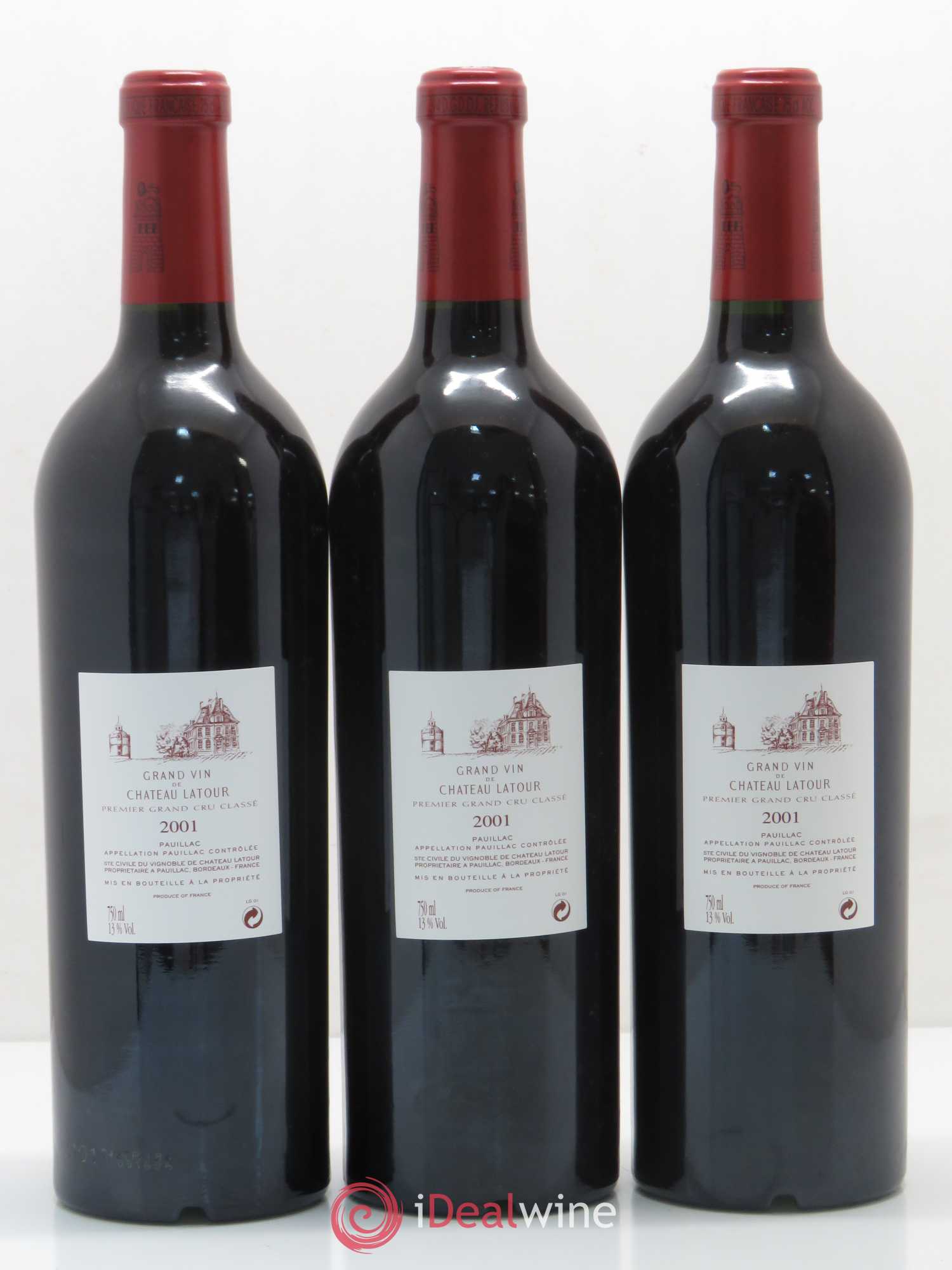 Château Latour 1er Grand Cru Classé 2001 - Lot de 12 bouteilles - 8