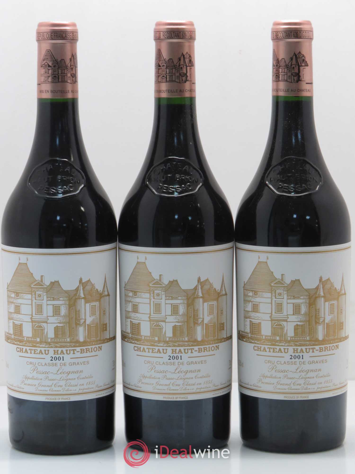 Château Haut Brion 1er Grand Cru Classé 2001 - Lot de 6 bouteilles - 1