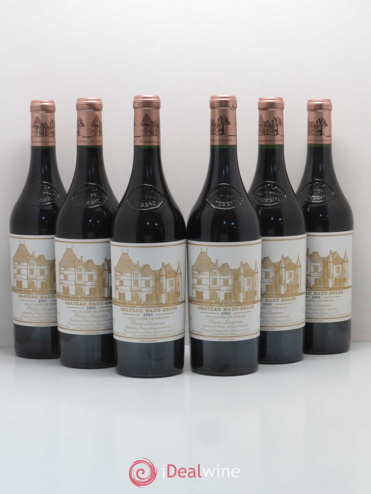 Château Haut Brion 1er Grand Cru Classé 2001 - Lot de 6 bouteilles - 0