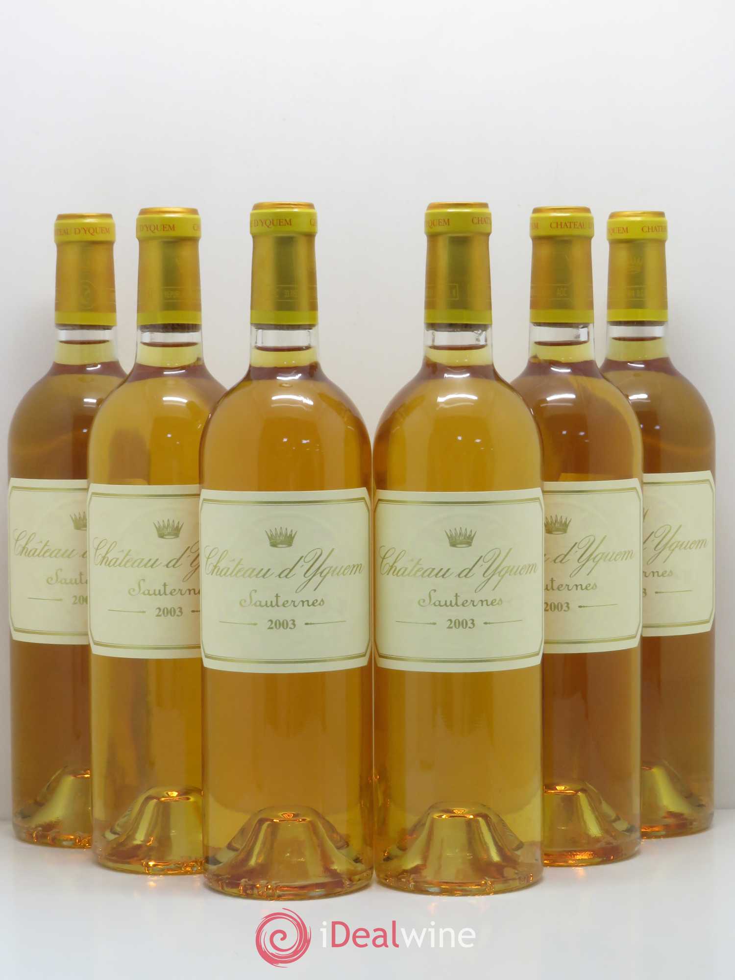 Château d' Yquem 1er Cru Classé Supérieur 2003 - Lotto di 6 bottiglie - 0