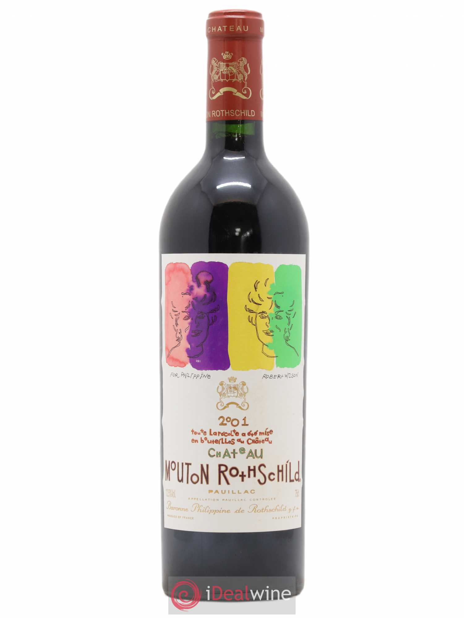 Château Mouton Rothschild 1er Grand Cru Classé 2001 - Lot de 1 bouteille - 0