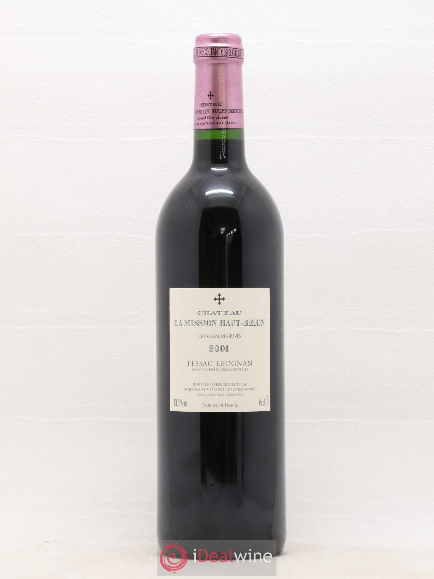 Château la Mission Haut-Brion Cru Classé de Graves 2001 - Lot de 1 bouteille - 1
