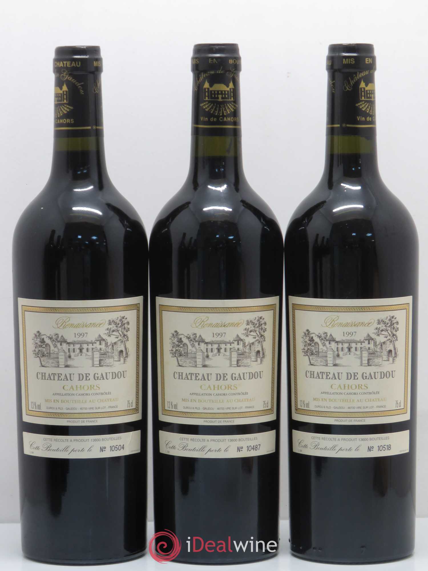 Cahors Château de Gaudou Renaissance 1997 - Lot de 6 bouteilles - 2