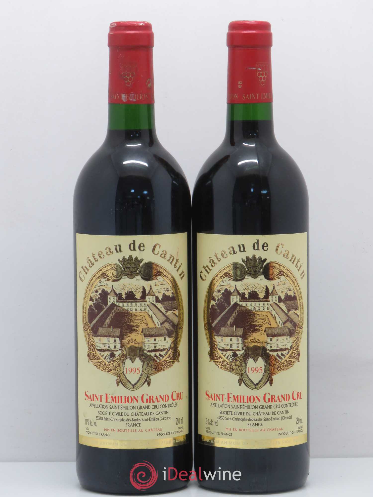 Château Cantin 1995 - Lot de 2 bouteilles - 0
