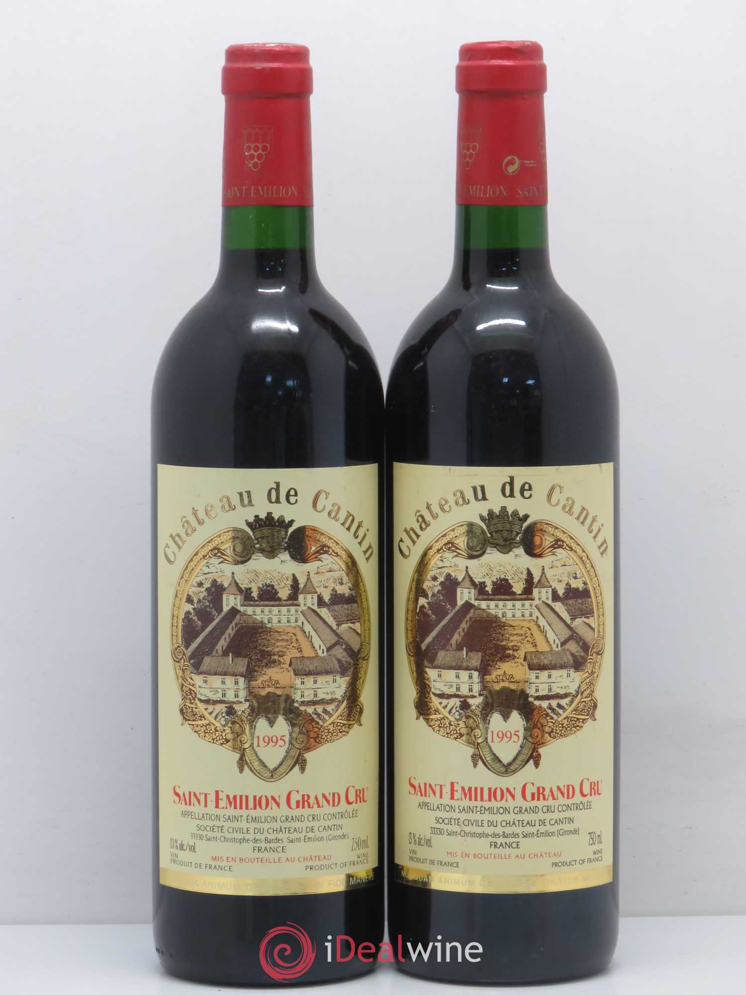 Château Cantin 1995 - Lot de 2 bouteilles - 0