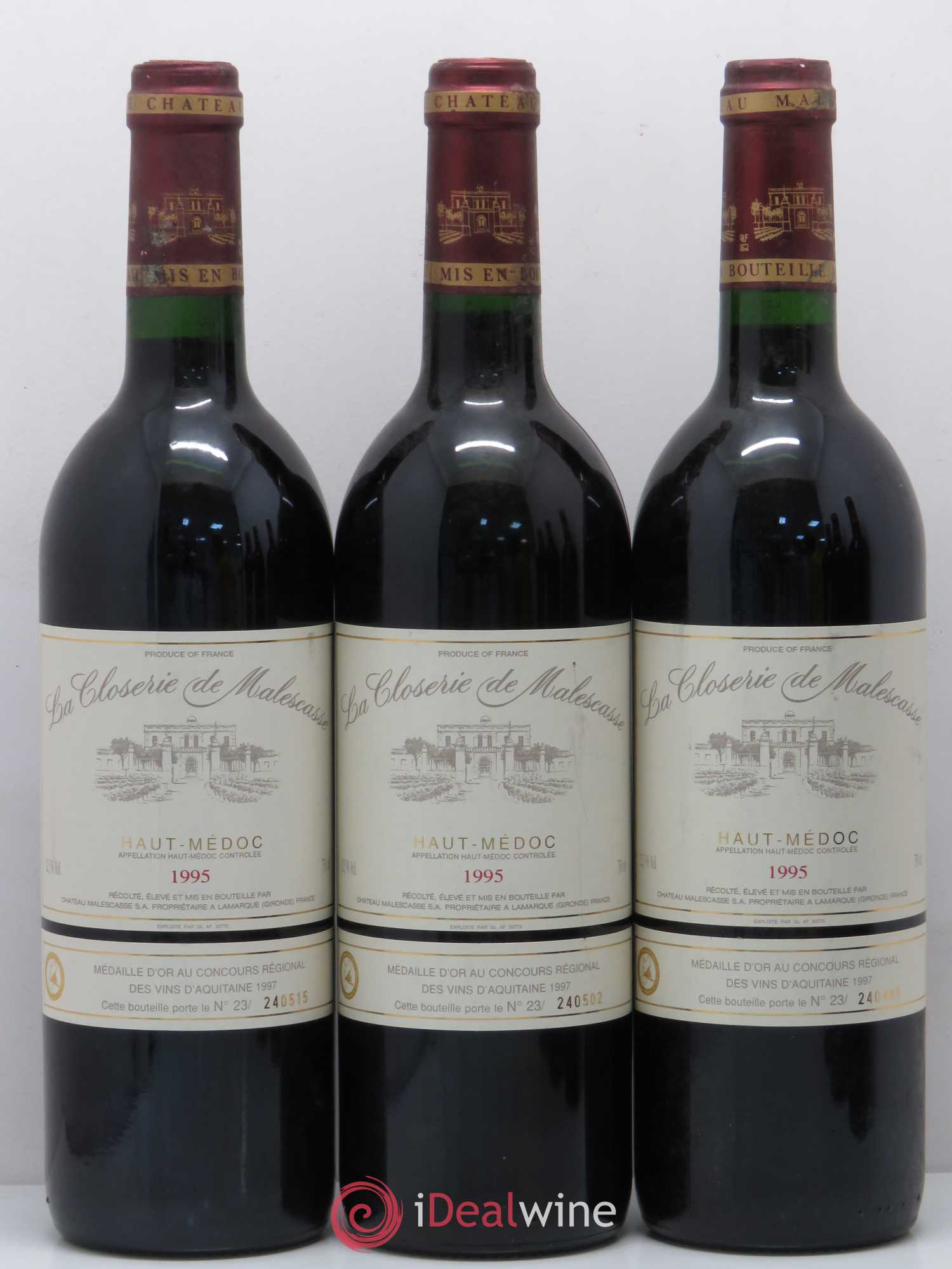 Bordeaux Haut Médoc La Closerie De Malescasse 1995 - Posten von 6 Flaschen - 2