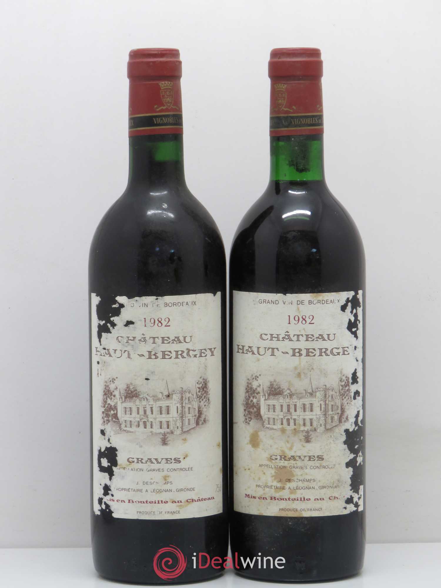 Château Haut-Bergey 1982 - Lot de 2 bouteilles - 0