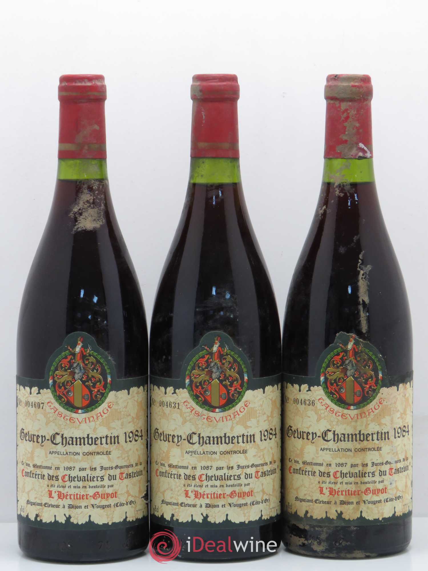 Gevrey-Chambertin Tastevinage Heritiers Guyot 1984 - Posten von 3 Flaschen - 0