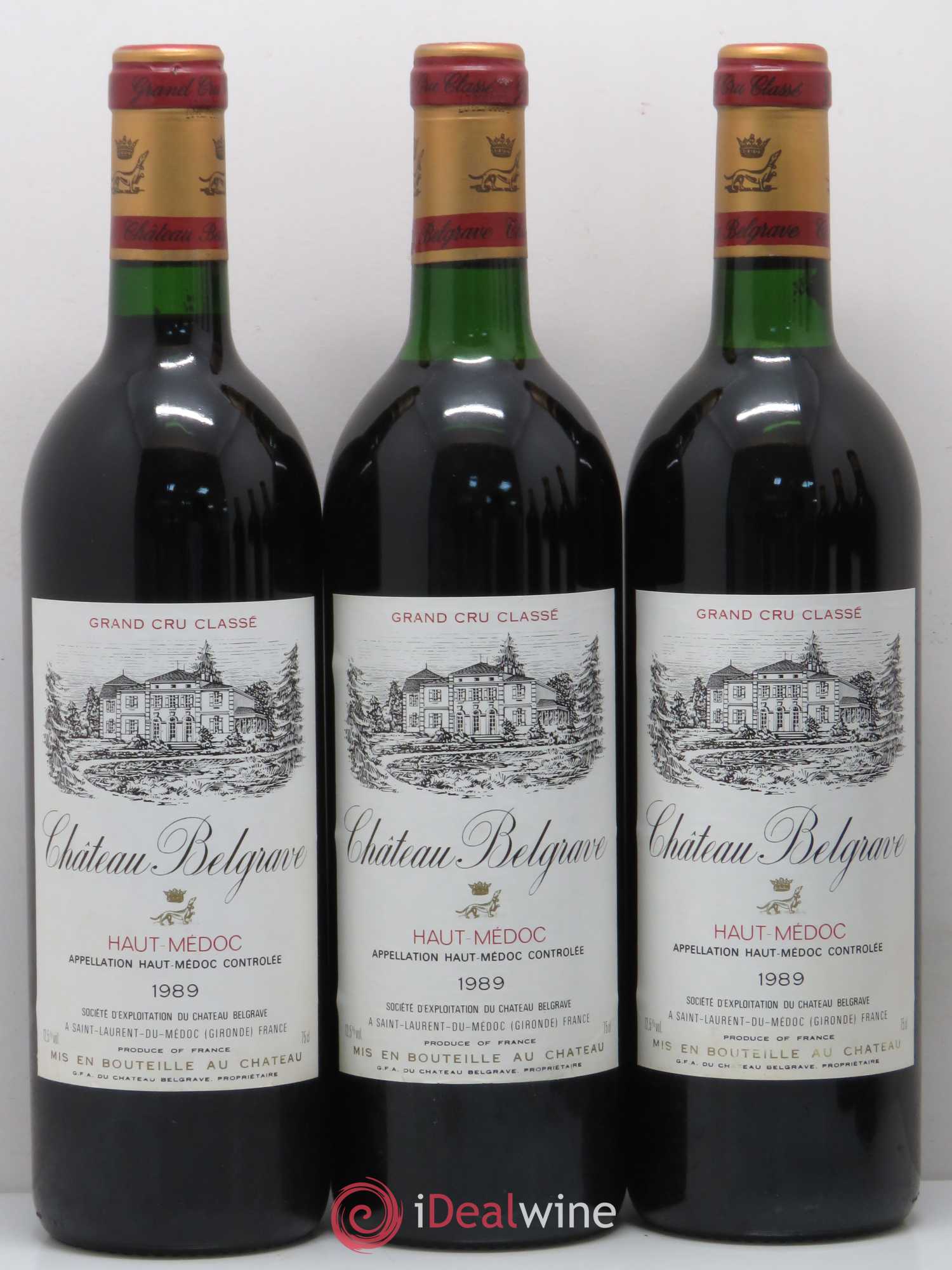 Château Bellegrave Cru Bourgeois 1989 - Lot de 6 bouteilles - 1