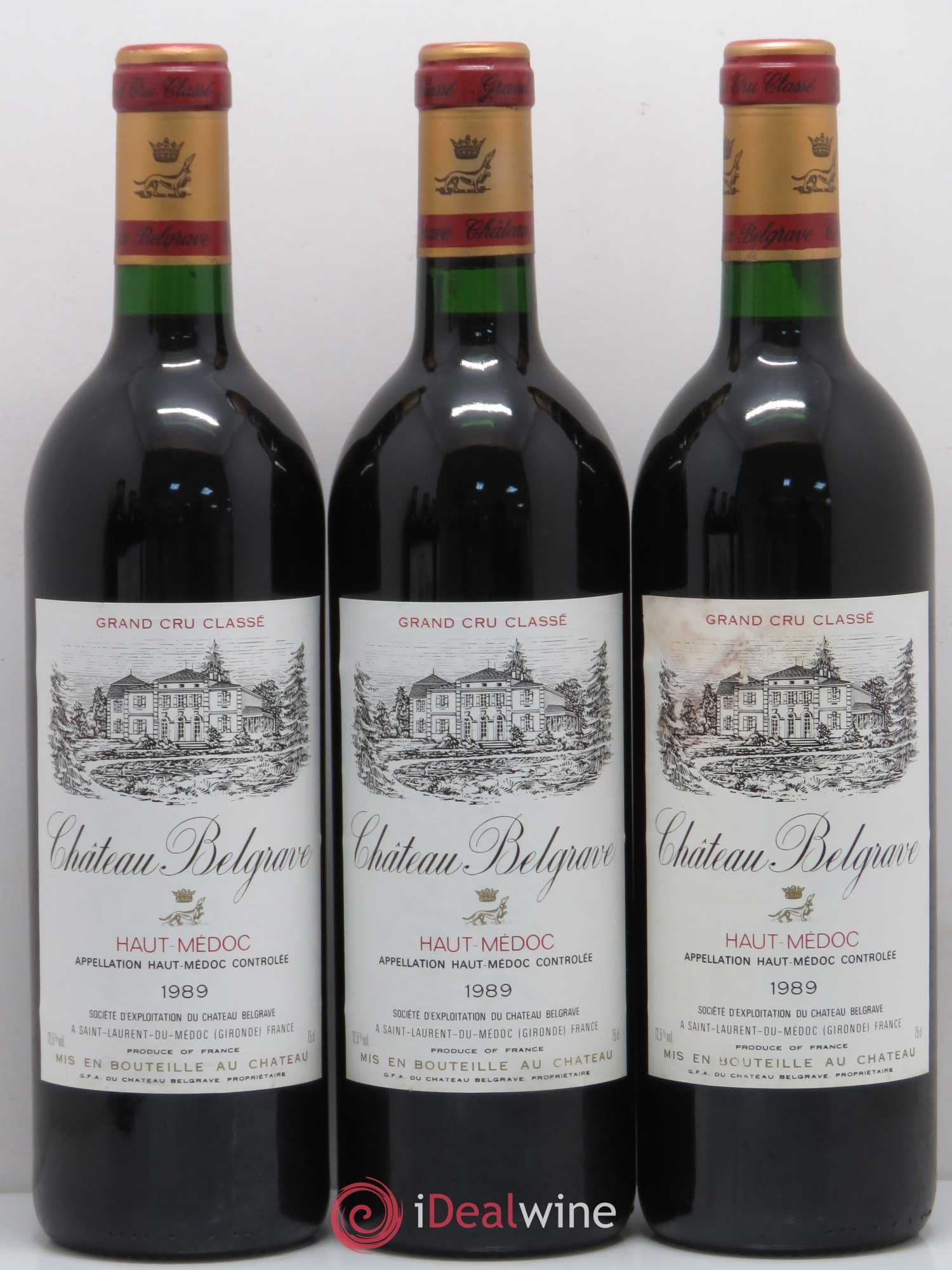Château Bellegrave Cru Bourgeois 1989 - Lot de 6 bouteilles - 2