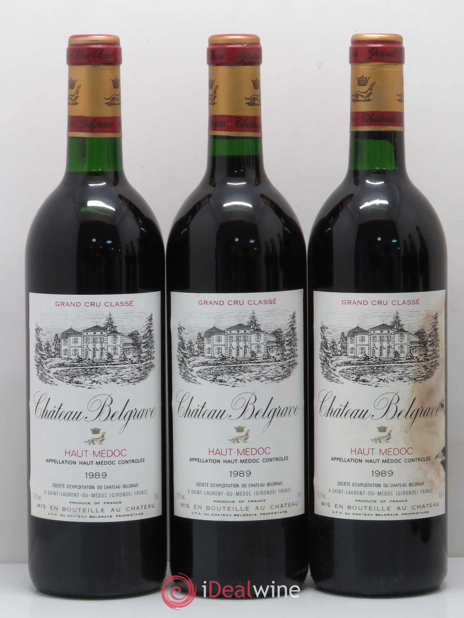 Château Bellegrave Cru Bourgeois 1989 - Lot de 6 bouteilles - 1