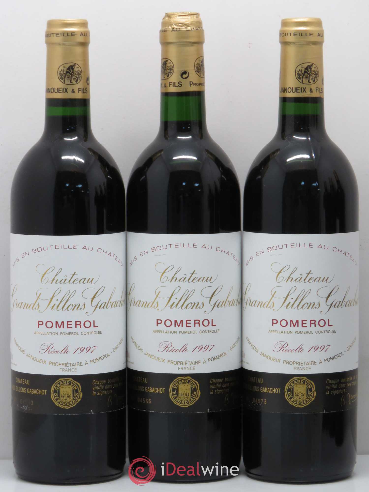 Bordeaux Pomerol Château Grands Sillons Gabachot 1997 - Posten von 6 Flaschen - 1
