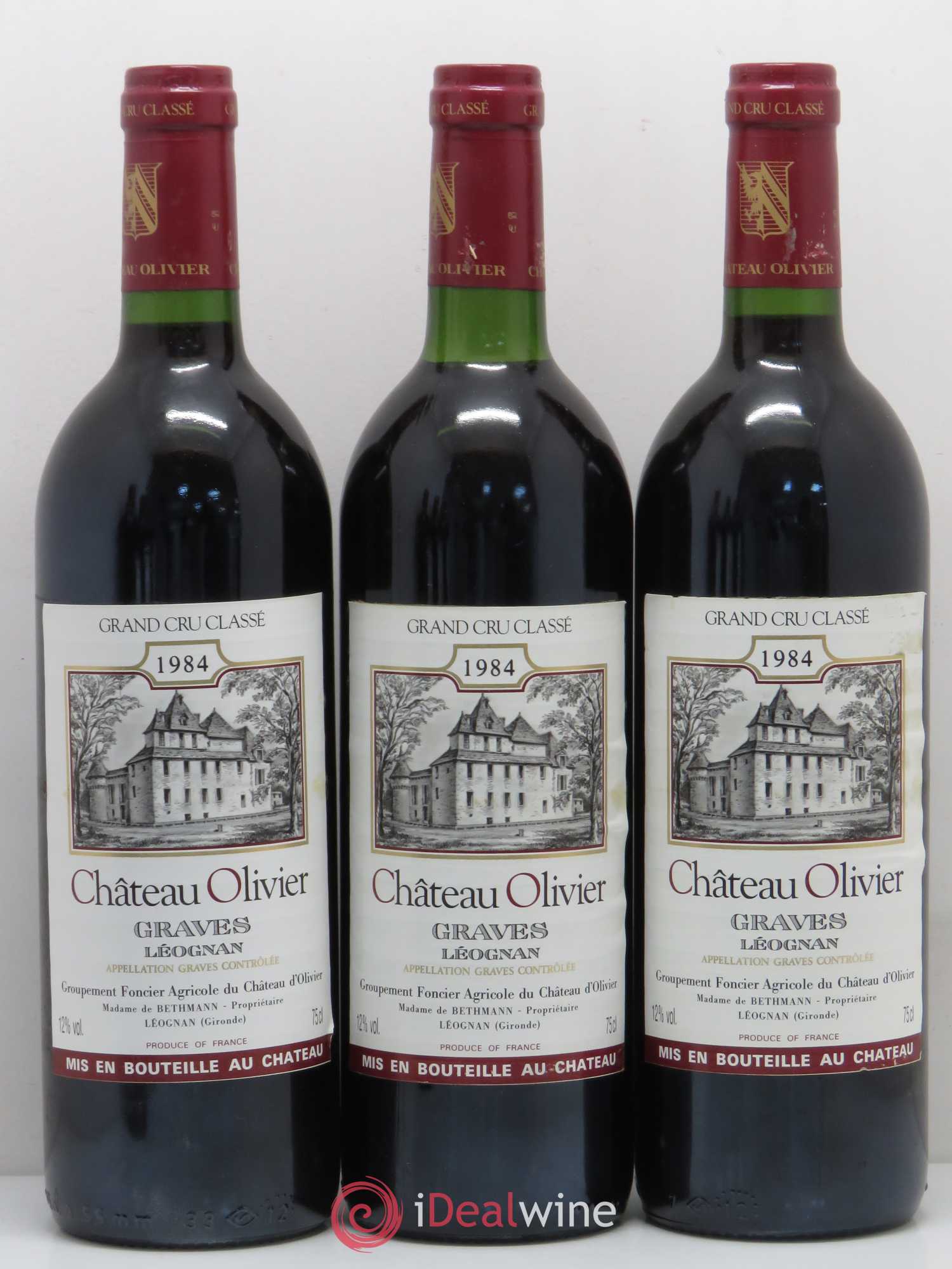 Château Olivier Cru Classé de Graves 1984 - Lot de 6 bouteilles - 2