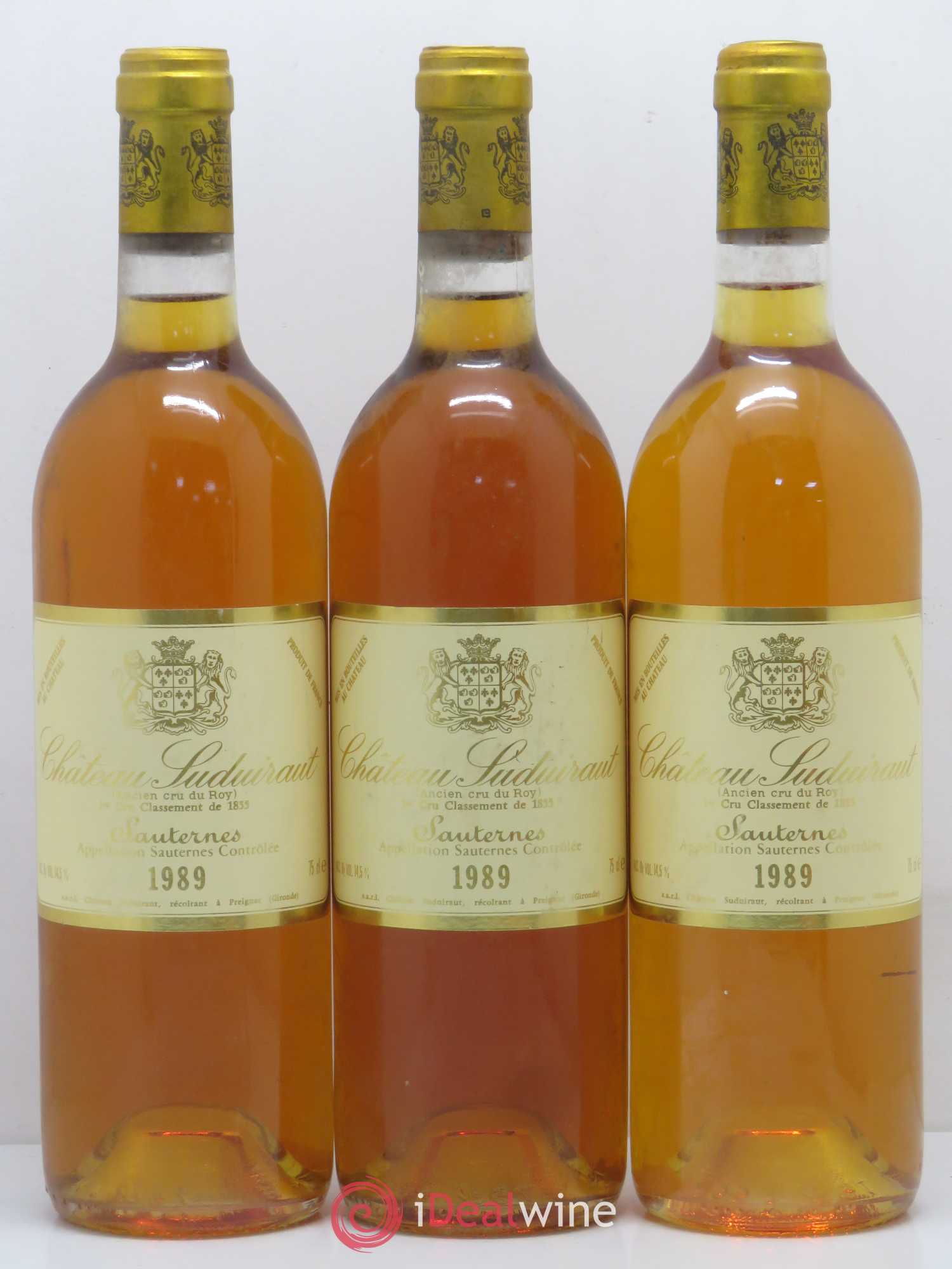 Château Suduiraut 1er Grand Cru Classé 1989 - Lotto di 3 bottiglie - 0