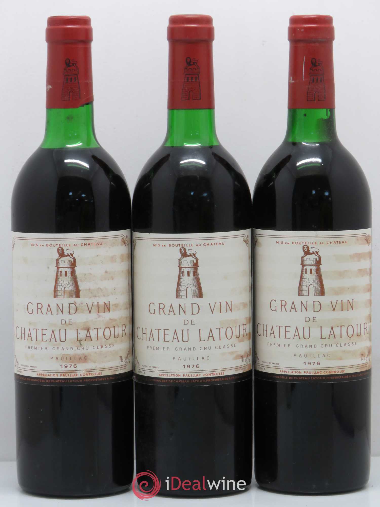 Château Latour 1er Grand Cru Classé 1976 - Lot de 3 bouteilles - 0