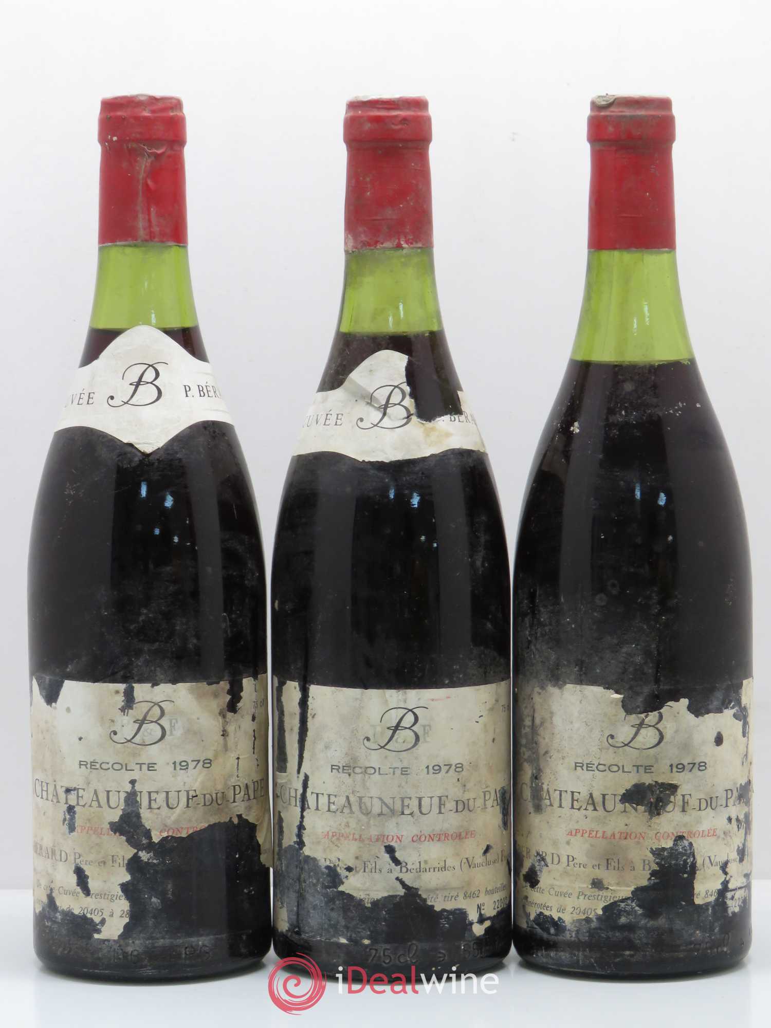 Châteauneuf-du-Pape Berard 1978 - Posten von 3 Flaschen - 0