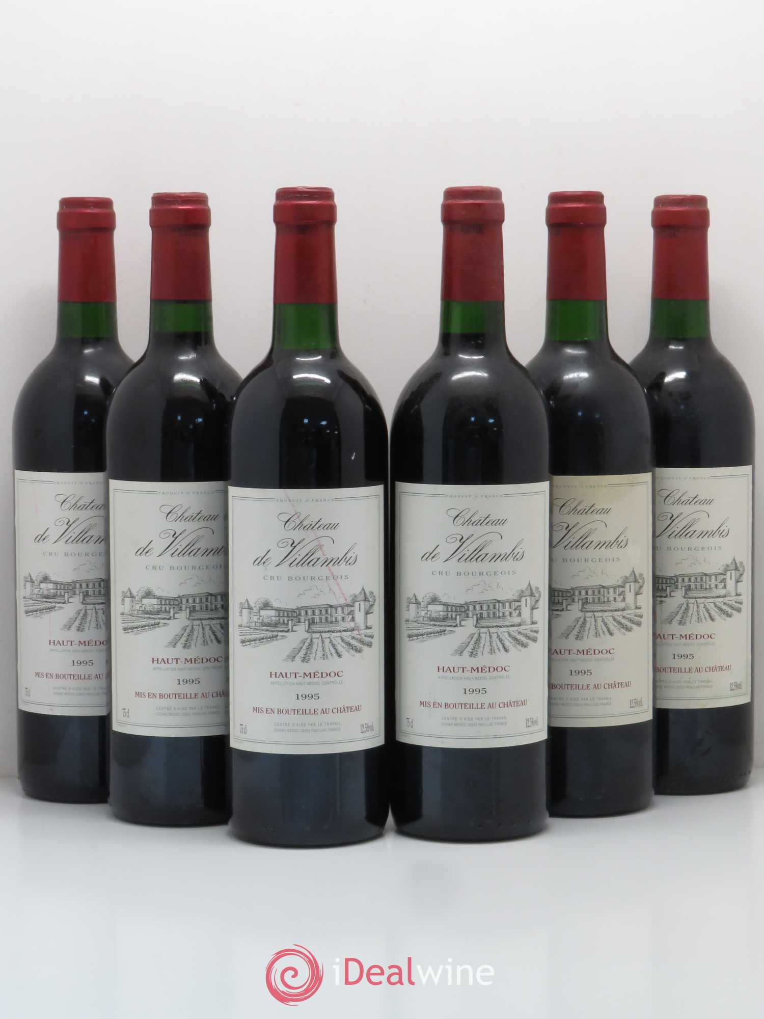 Bordeaux Haut Médoc Château de Villambis 1995 - Posten von 6 Flaschen - 0