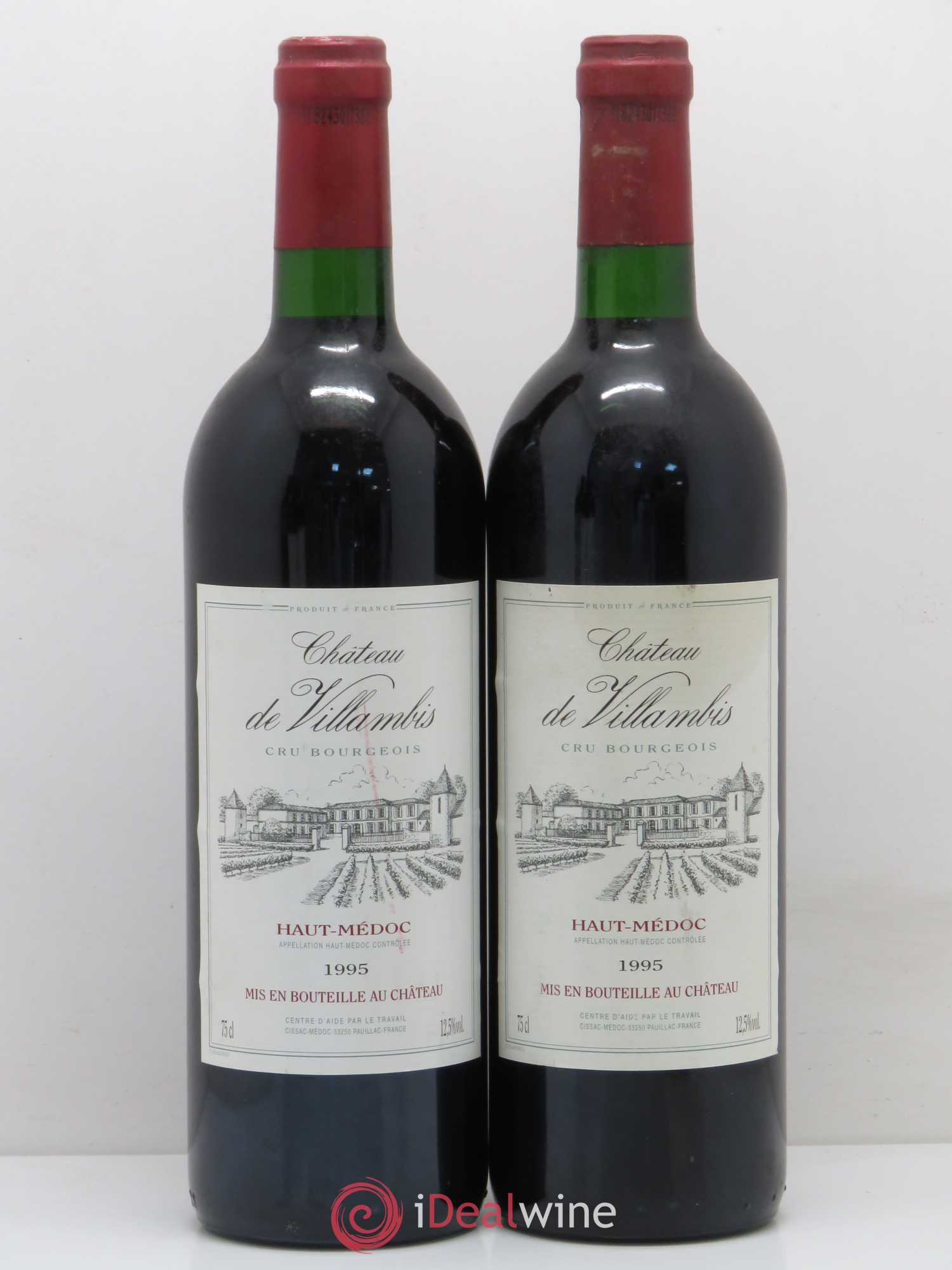 Bordeaux Haut Médoc Château de Villambis 1995 - Posten von 2 Flaschen - 0