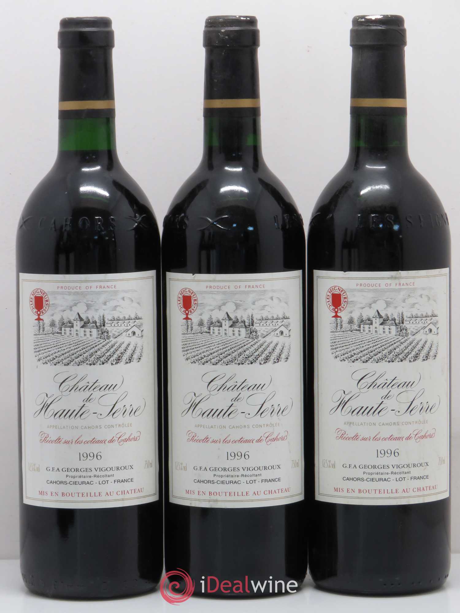 Cahors Château de Haute Serre 1996 - Lot de 6 bouteilles - 2