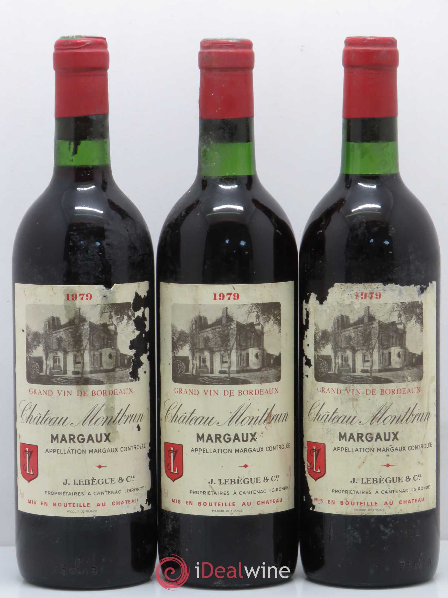 Château Montbrun Cru Bourgeois 1979 - Lot de 3 bouteilles - 0