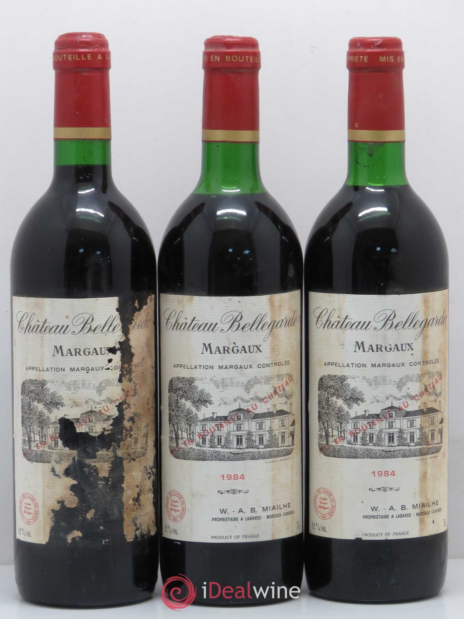 Bordeaux Château Bellegarde 1984 - Posten von 3 Flaschen - 0
