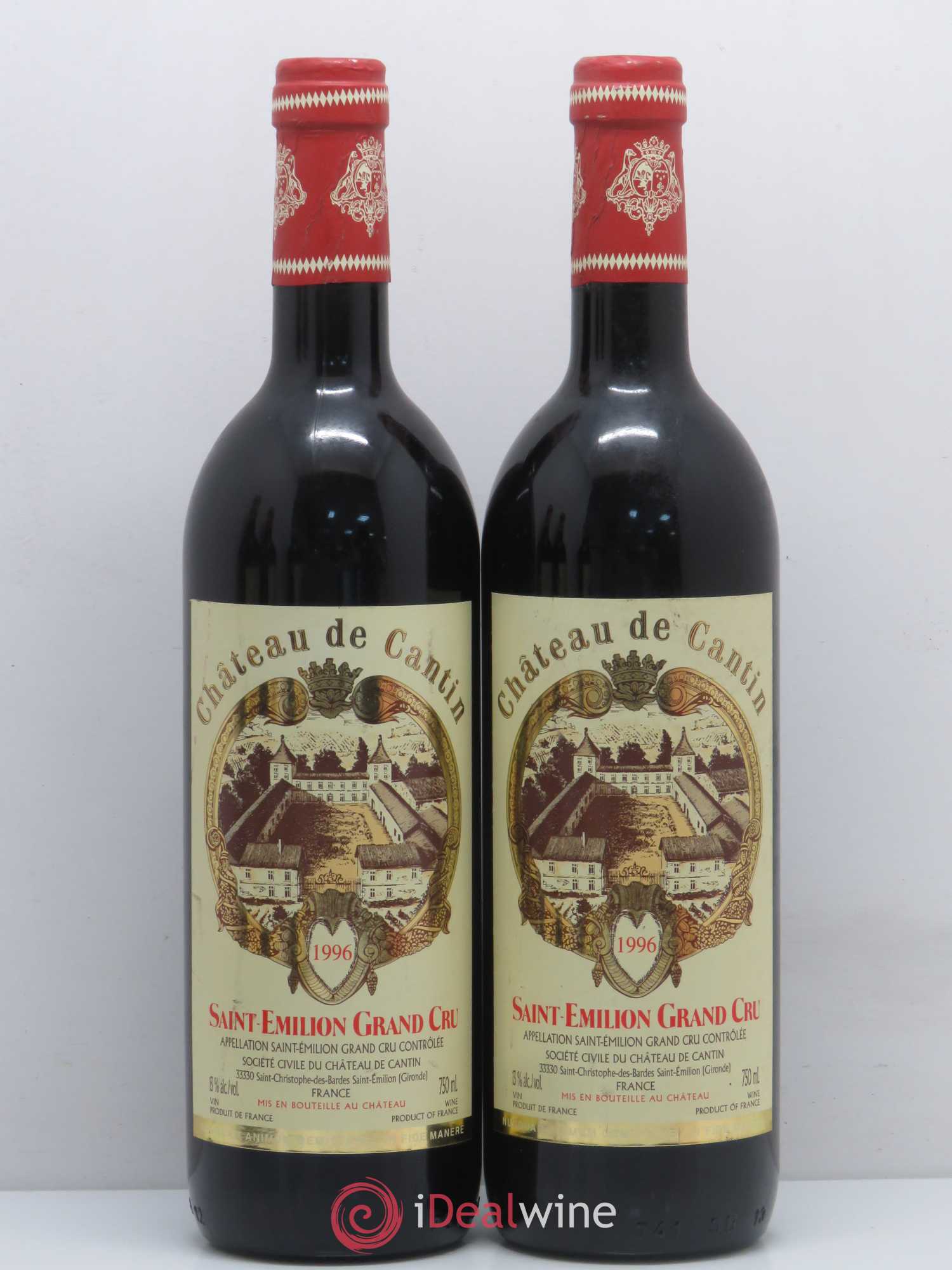 Château Cantin 1996 - Lot de 5 bouteilles - 2