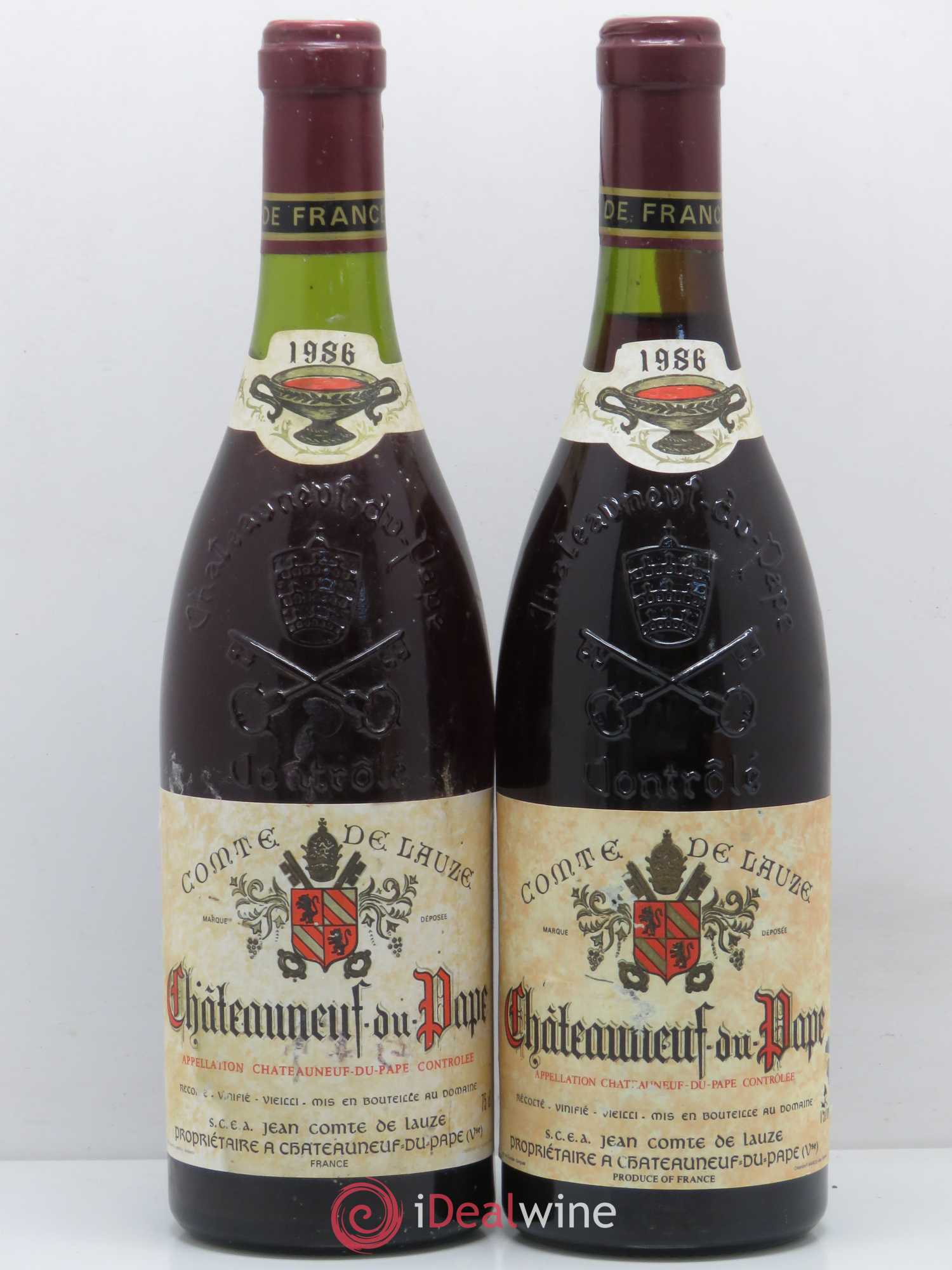 Châteauneuf-du-Pape Comte De Lauze 1986 - Posten von 2 Flaschen - 0