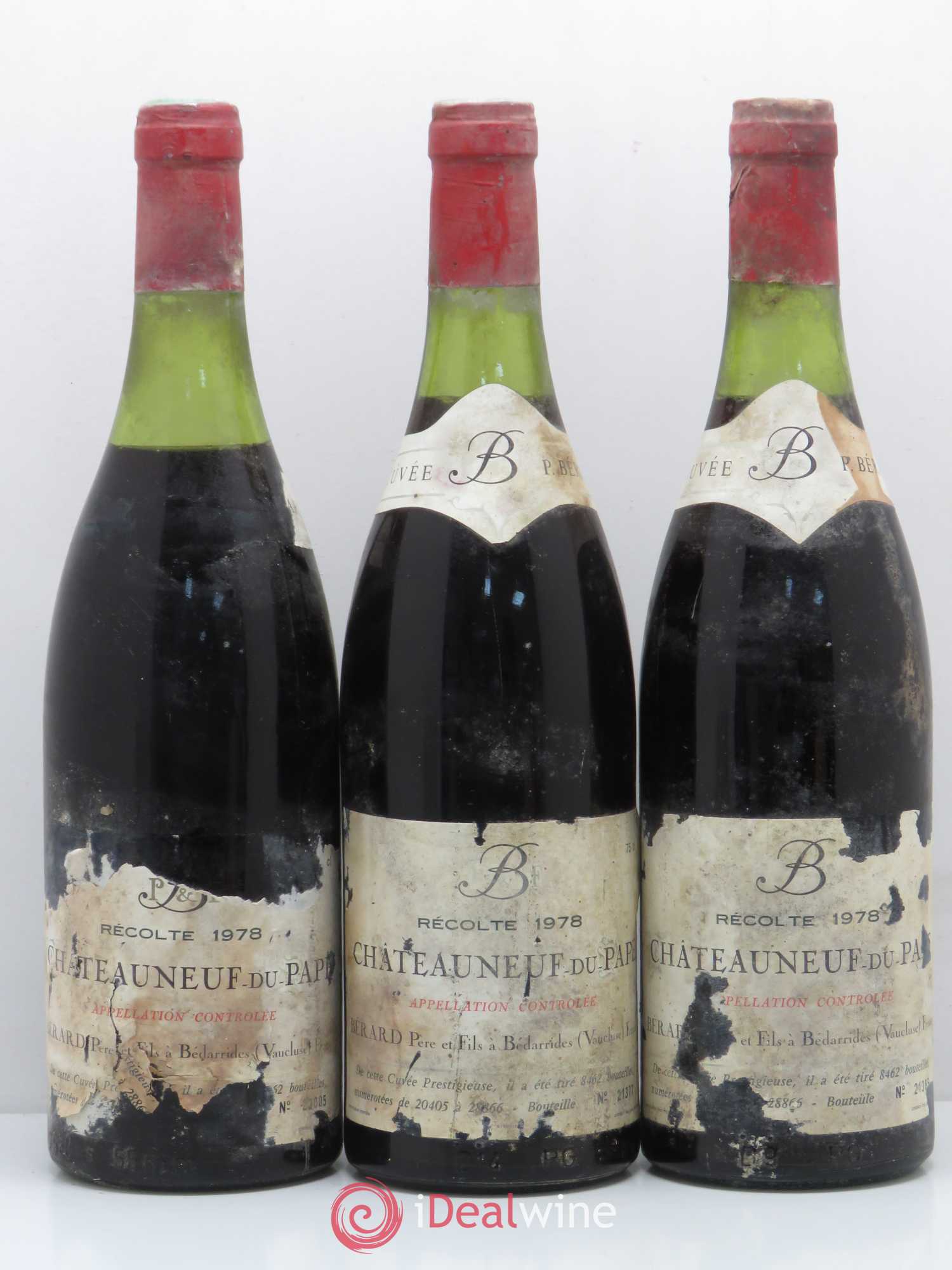 Châteauneuf-du-Pape Berard 1978 - Lot de 3 bouteilles - 0