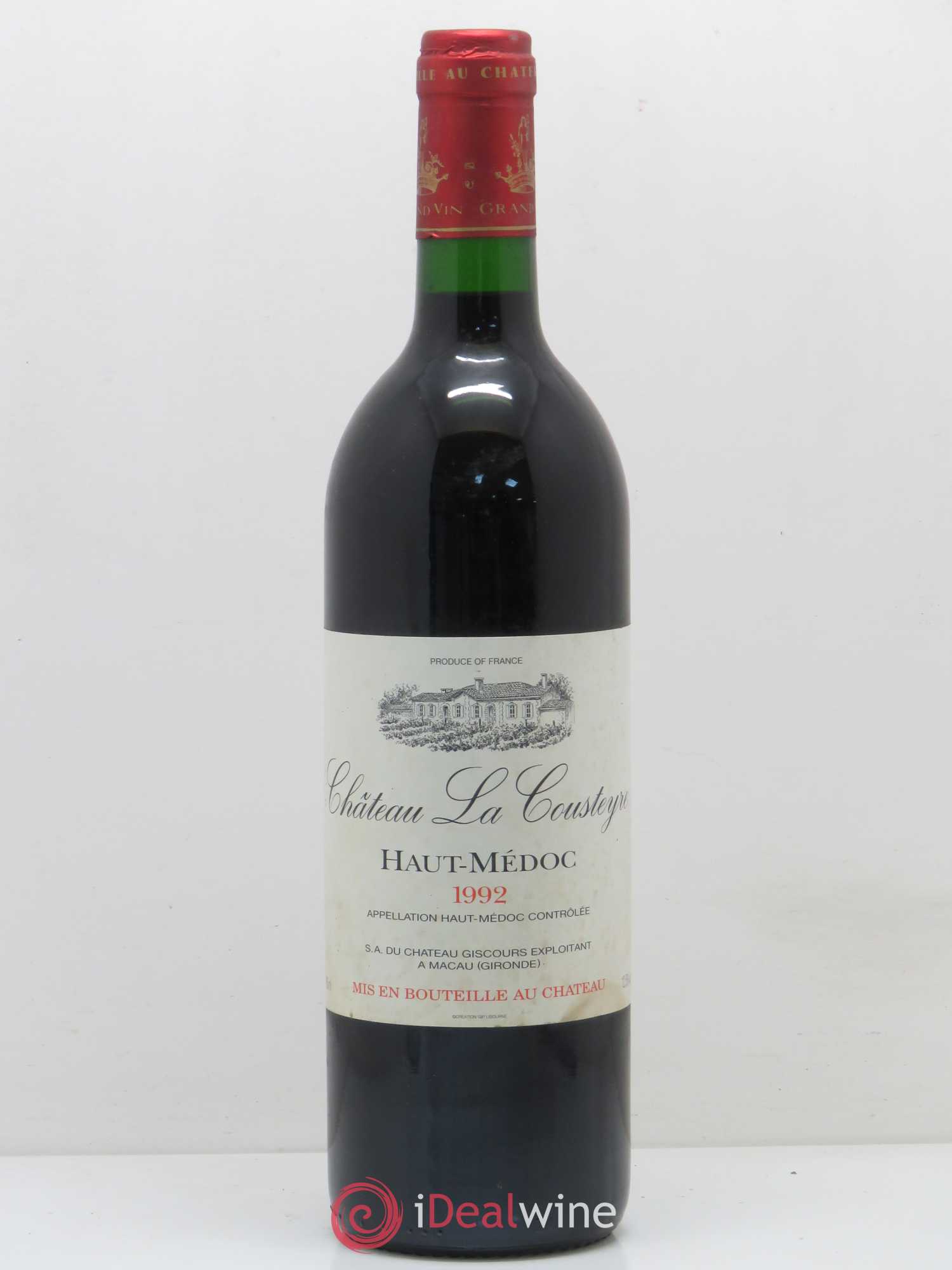 Bordeaux Château la Cousteyre Haut-Medoc 1992 - Posten von 1 Flasche - 0