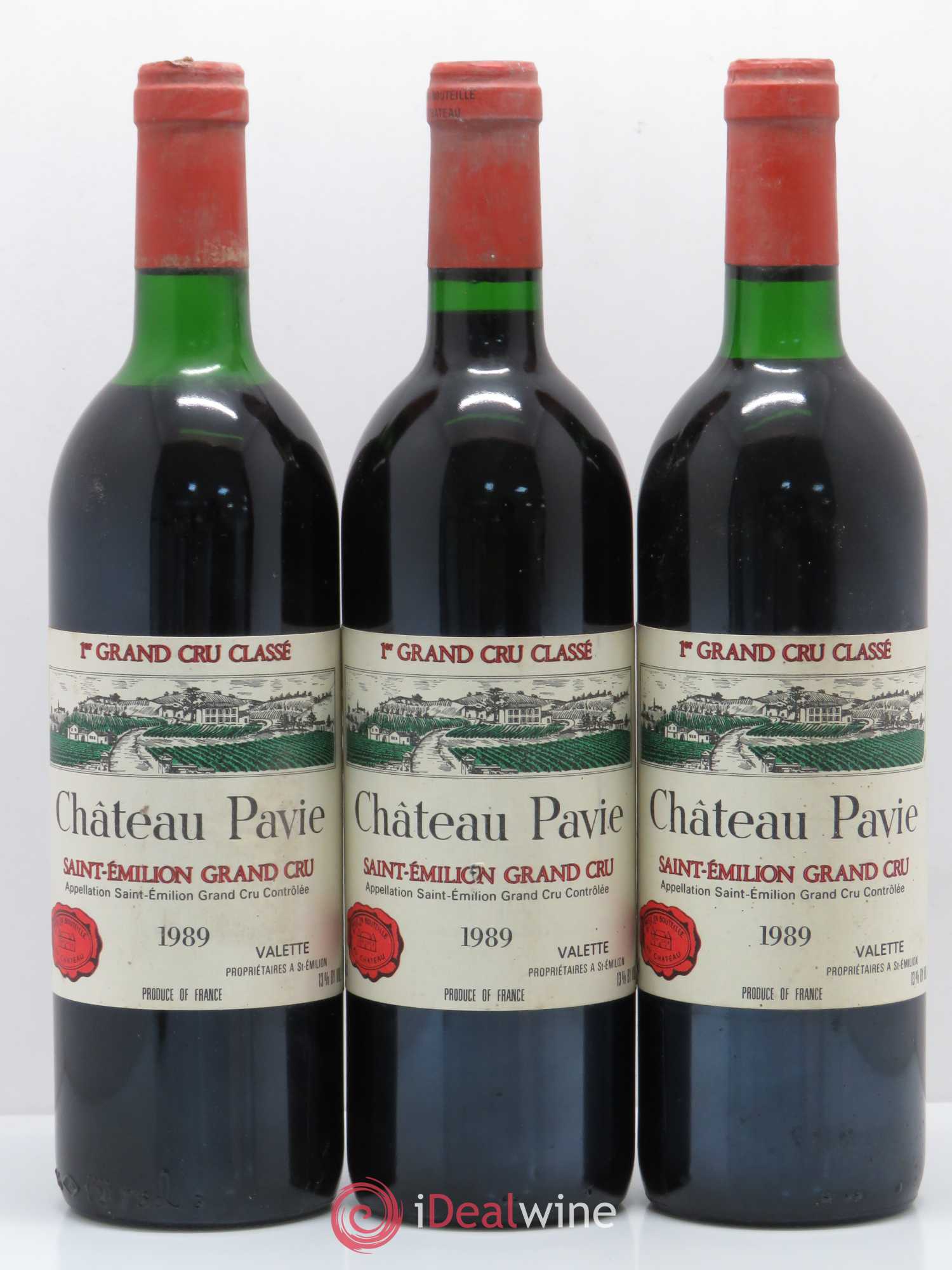 Château Pavie 1er Grand Cru Classé A 1989 - Lot de 3 bouteilles - 0